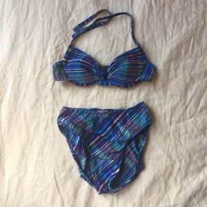 Vintage Jantzen 80s 2 piece swimsuit